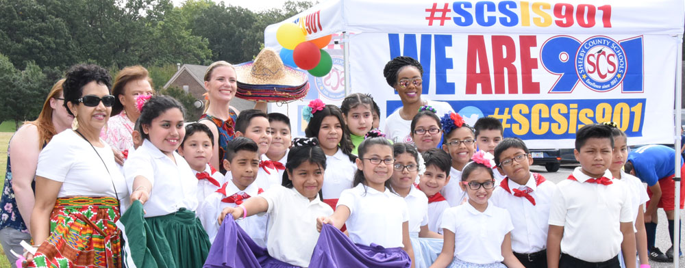 Hispanic children at festival