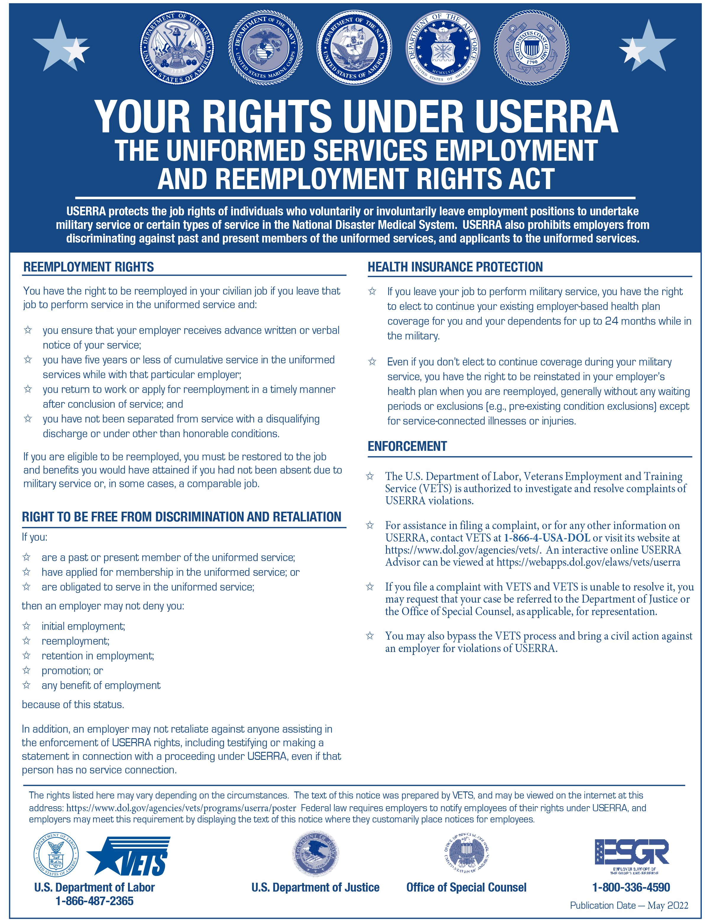 Your Rights Under USERRA (dol.gov)