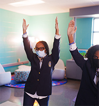 MSCS Students in Yoga Class