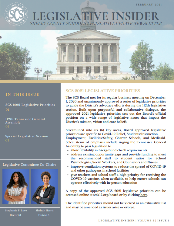 Legislative Insider Volume 3, Issue 1 (February 2021)