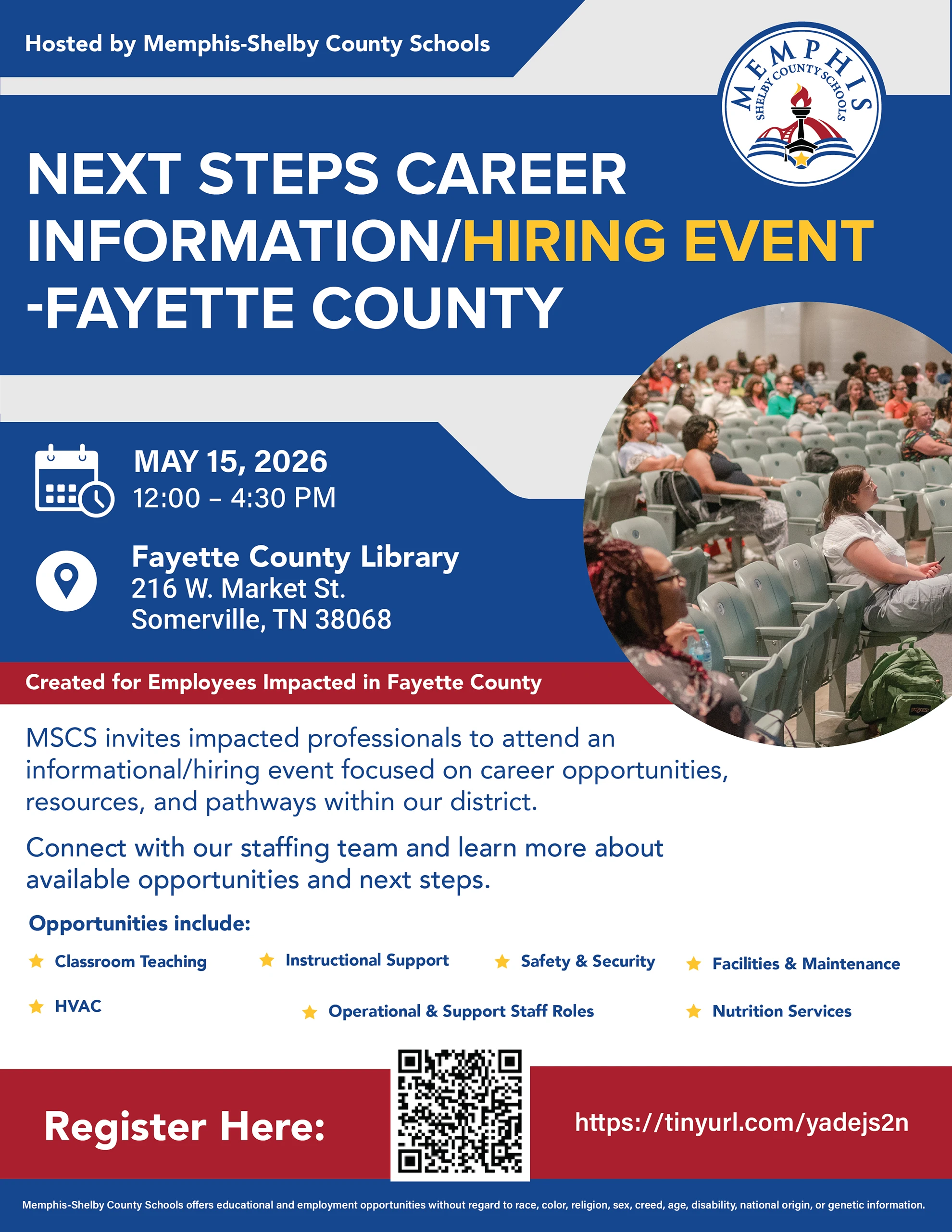 NEXT STEPS CAREER INFORMATION/HIRING EVENT FAYETTE COUNTY